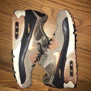 NIKE AIR MAX 90 BROWN ROSE GOLD WHITE